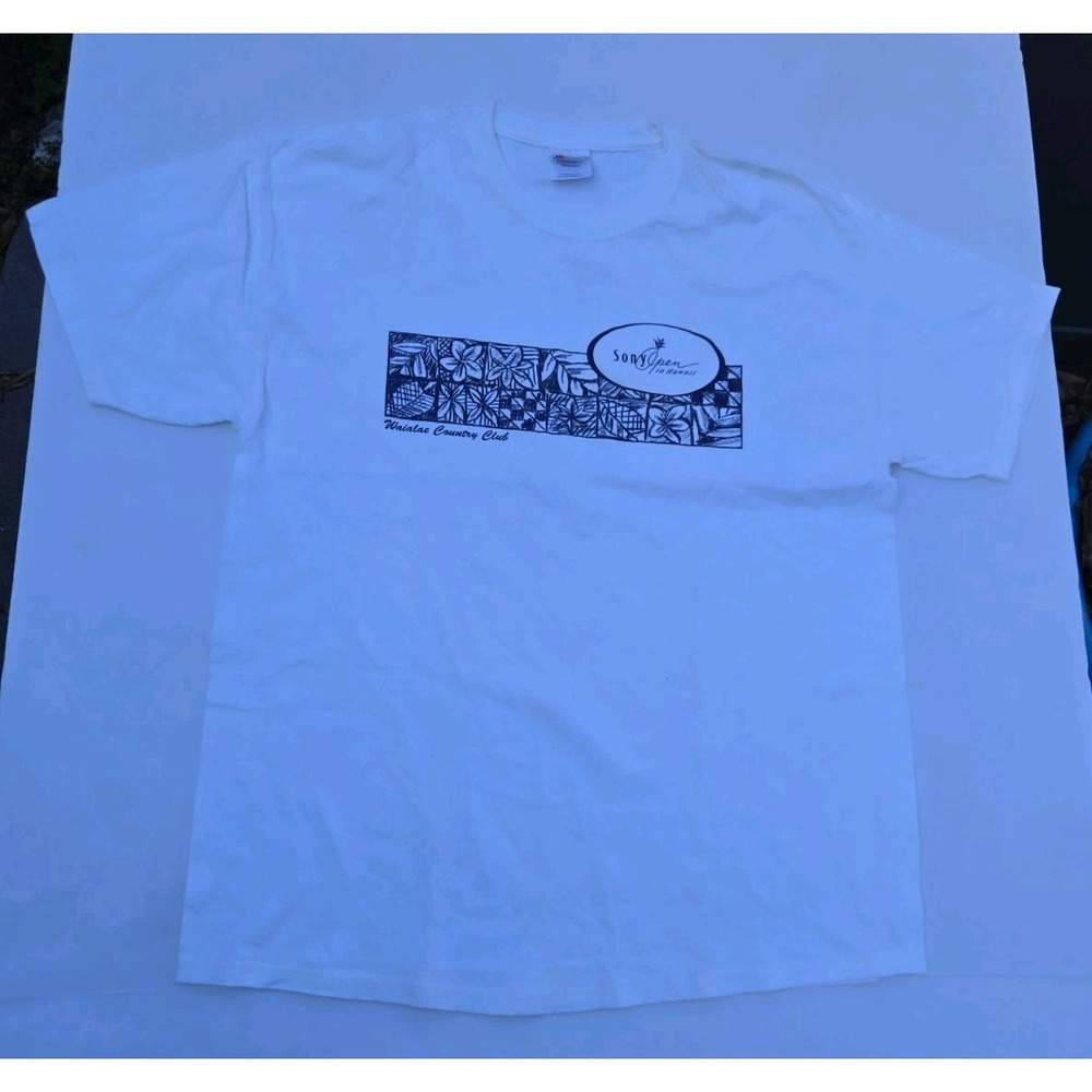 Hanes Heavyweight Graphic T-Shirt Adult XL White Hawaii‎ Waialae Country Club